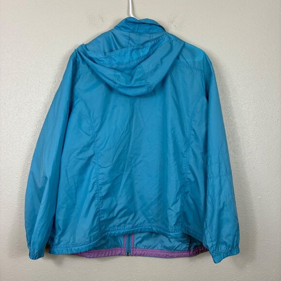 Vintage L.L. Bean Stowaway Windbreaker Jacket Blue Sz Large Gorpcore - Picture 6 of 7